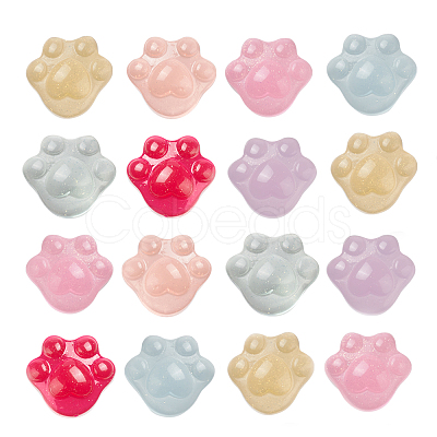 40Pcs 8 Colors Transparent Resin Cabochons RESI-CJ0001-238-1