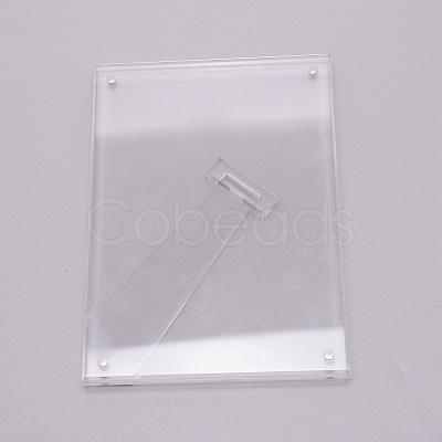 Acrylic Photo Frame Stand DJEW-WH0011-64B-1