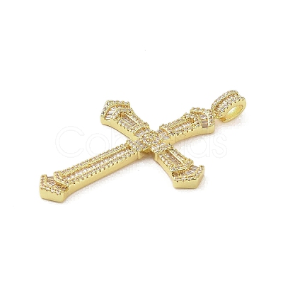 Real 18K Gold Plated Brass Micro Pave Cubic Zirconia Pendants KK-A209-04D-G-1