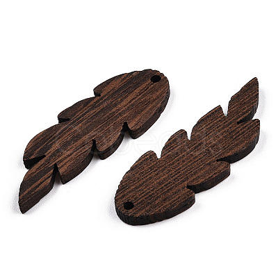 Natural Wenge Wood Pendants WOOD-T023-39-1