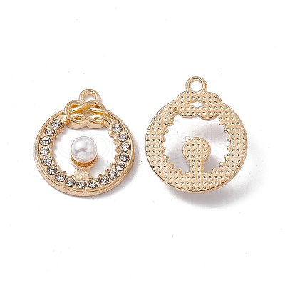 Alloy Rhinestones Pendants FIND-A024-41G-1