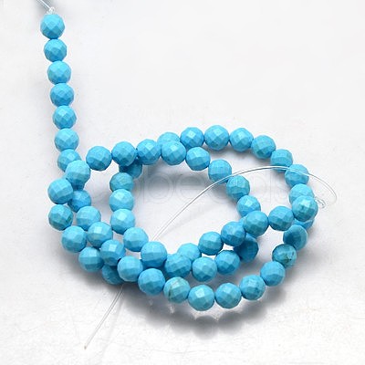 Natural Howlite Round Beads Strands TURQ-L017-3mm-02D-1