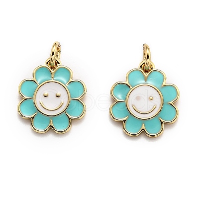 Brass Enamel Charms KK-O135-01E-1