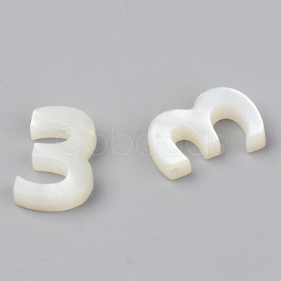 Natural White Shell Mother of Pearl Shell Charms SSHEL-R048-004-03-1