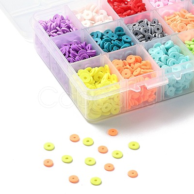 240g 24 Colors Handmade Polymer Clay Beads CLAY-JP0001-09-6mm-1