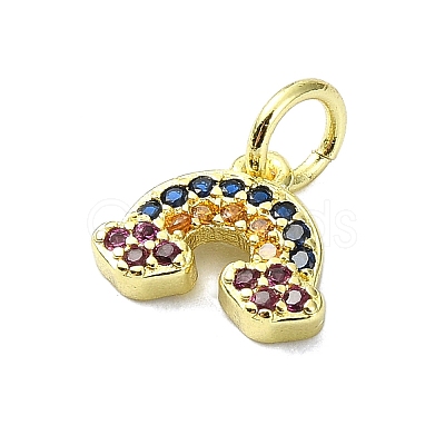 Brass Micro Pave Colorful Cubic Zirconia Pendants KK-H475-12G-1