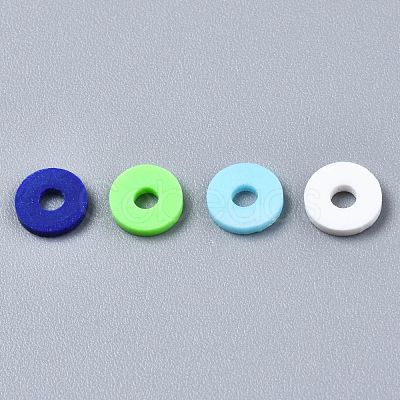 Handmade Polymer Clay Beads Strands CLAY-R089-6mm-T02B-45-1