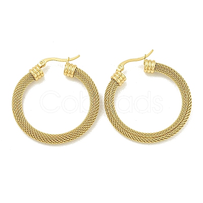 PVD Vacuum Plating 304 Stainless Steel Hoop Earrings for Women EJEW-G401-05B-G-1