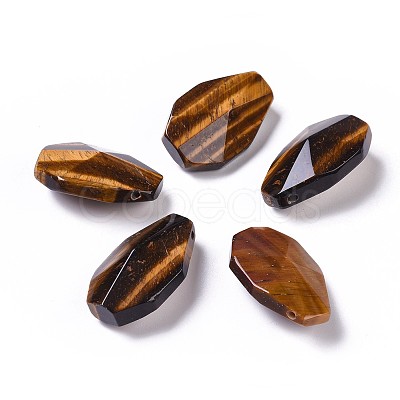 Natural Tiger Eye Pendants G-K297-C04-1