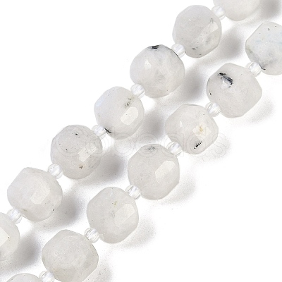 Natural Rainbow Moonstone Beads Strands G-B125-O10-01-1