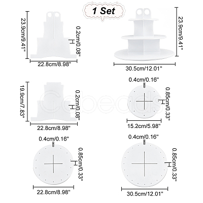 3-Tier Assemblable Plastic Lollipop Display Stands ODIS-WH0027-036-1