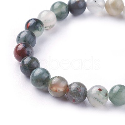 Natural African Bloodstone Stretch Bracelets X-BJEW-F380-01-B01-1