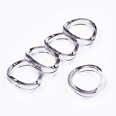 Transparent Acrylic Finger Rings RJEW-T010-01A-1