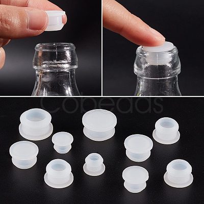 Gorgecraft 24Pcs 4 Style Silicone Bottle Seal Plug AJEW-GF0005-95-1