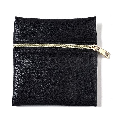 Imitation Leather Jewelry Storage Zipper Bags ABAG-G016-01B-05-1