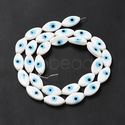 Handmade Evil Eye Lampwork Beads Strands LAMP-G154-06K-1