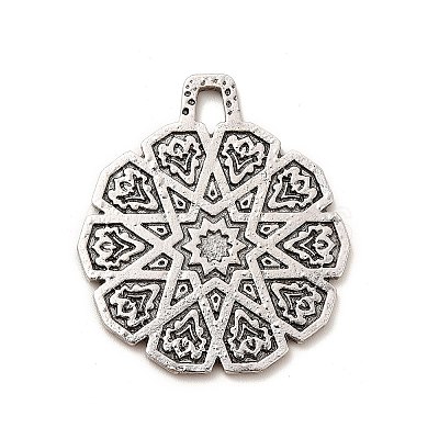 Tibetan Style Alloy Pendants PALLOY-B008-09AS-1