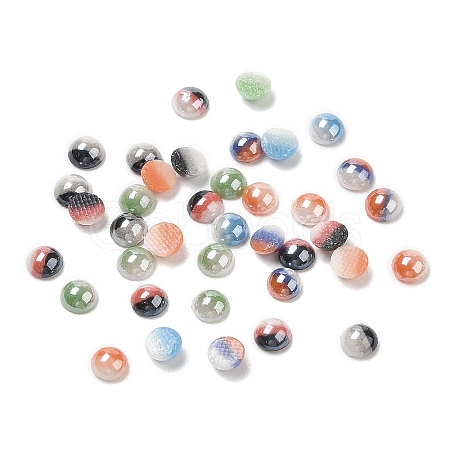 Two Tone Glass Cabochons GLAA-B012-54-1