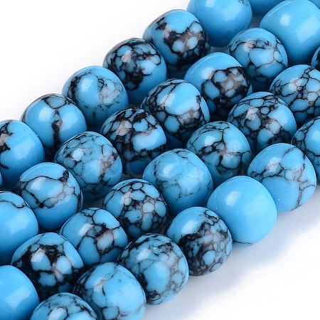 Synthetic Turquoise Beads Strands G-E266-09A-02-1
