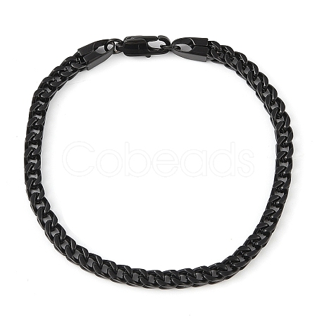 304 Stainless Steel Wheat Chain Bracelets BJEW-H508-06B-01-1