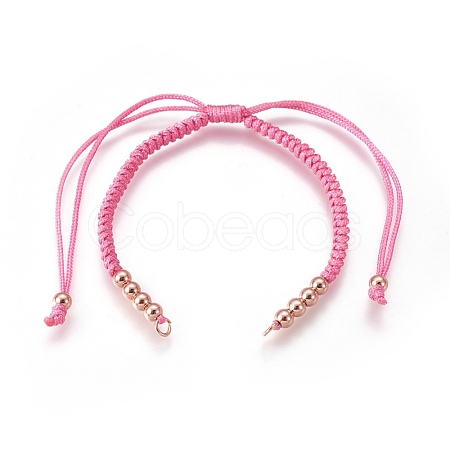 Nylon Cord Braided Bead Bracelets Making BJEW-F360-FRG01-1