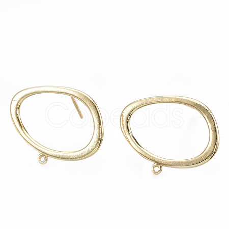 Brass Stud Earring Findings X-KK-S348-104-1