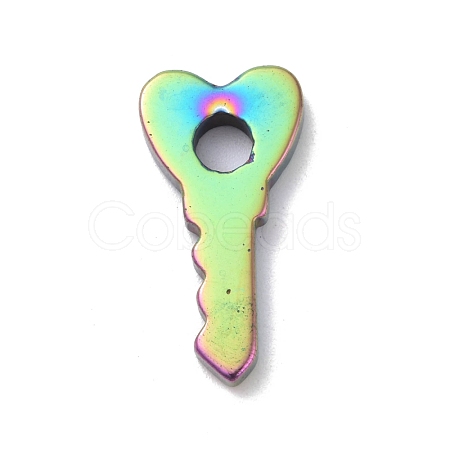 Vacuum Plating Rainbow Color Non-magnetic Synthetic Hematite Pendants G-G856-05A-1