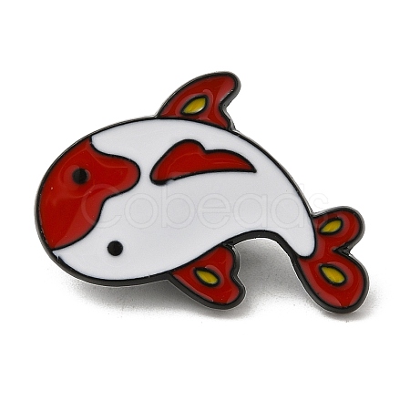 Koi Fish/Carp Cartoon Style Enamel Pins JEWB-D023-01B-EB-1