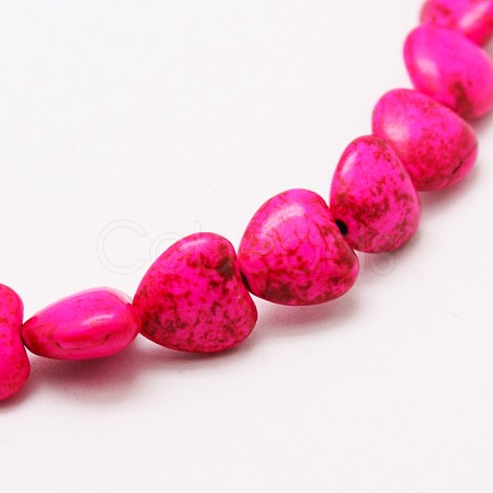 Heart Synthetic Turquoise Beads Strands TURQ-I019-12mm-04-1