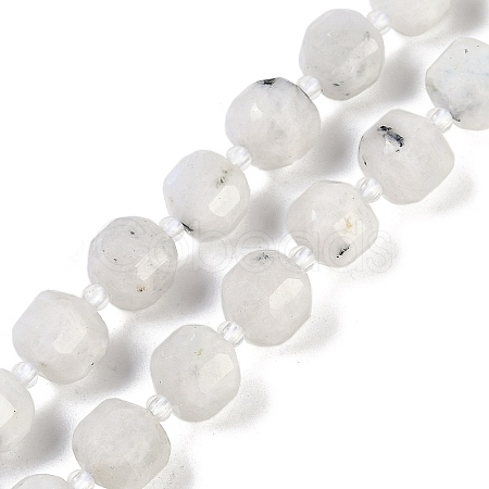 Natural Rainbow Moonstone Beads Strands G-B125-O10-01-1