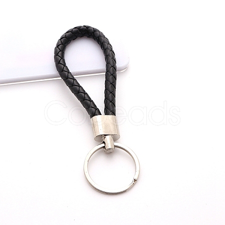 Handwoven Imitation Leather Keychain PW-WG34868-10-1