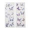 2Pcs Butterfly Waterproof PET Stickers, Decorative Stickers, for Water Bottles, Laptop, Luggage, Cup, Computer, Mobile Phone, Skateboard, Guitar Stickers, Medium Purple, 180x70x0.1mm