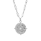 Non-Tarnish Stainless Steel Sun Pendant Necklaces, with Paperclip Chains, Stainless Steel Color, 15.75 inch(40cm)