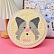 Dog Pattern Punch Embroidery Beginner Kits, including Embroidery Fabric & Hoop & Yarn, Punch Needle Pen, Instruction, Light Grey, 28x26x2cm