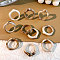 Resin Rings, Jwewly for Unisex, Nuggest, Sienna, Inner Diameter: 18mm, 10pcs/set