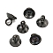 304 Stainless Steel Bead Cap Pendant Bails, for Globe Glass Bubble Cover Pendants, Black, 4mm,Hole:1.50mm