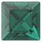 Preciosa&reg MAXIMA Crystal Fancy Stones, Czech Crystal, 435 23 615 Square, Dura Foiling, 50730 Emerald, 6x6mm