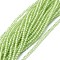 Natural Peridot Beads Strands, Faceted, Rondelle, 1.5~1.8x1mm, Hole: 0.5mm, about 274pcs/strand, 15.3 inch(39cm)