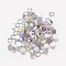 Glass Flat Back Rhinestone, Grade A, Back Plated, Faceted, Half Round, Clear, 2.3~2.4mm, about 1440pcs/bag