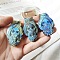 Natural Labradorite Carved Figurines Statues for Home Office Desktop Decoration, Skull, 40mm