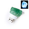 Nuggets Natural Fluorite USB Night Light, Healing Raw Stone Night Lamp for Bedroom Home Decor, 30~40mm