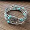 Bohemian Multi-Layered Synthetic Turquoise Wrap Bracelet Women's Jewelry, show in picture