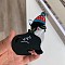 Christmas Themed Cat Acetate Claw Hair Clips, for Girls Kids, Black, 60x60mm