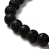 Natural Lava Rock & Howlite Aromatherapy Anxiety Essential Oil Diffuser Bracelets Set for Men Women BJEW-JB06729-6