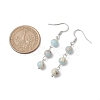 Round Synthetic Aqua Terra Jasper Dangle Earrings EJEW-JE05831-3