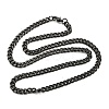 201 Stainless Steel Curb Chain Necklaces NJEW-Q336-10A-EB-1