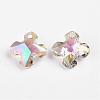 Faceted K9 Glass Rhinestone Charms EGLA-P026-A01-2