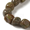 Natural Unakite Beads Strands G-B078-D25-01-4