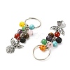 Mixed Gemstone Beads Keychain KEYC-YW0001-04-2