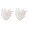 Hypoallergenic Bioceramics Zirconia Ceramic Heart Stud Earrings EJEW-C065-02-3